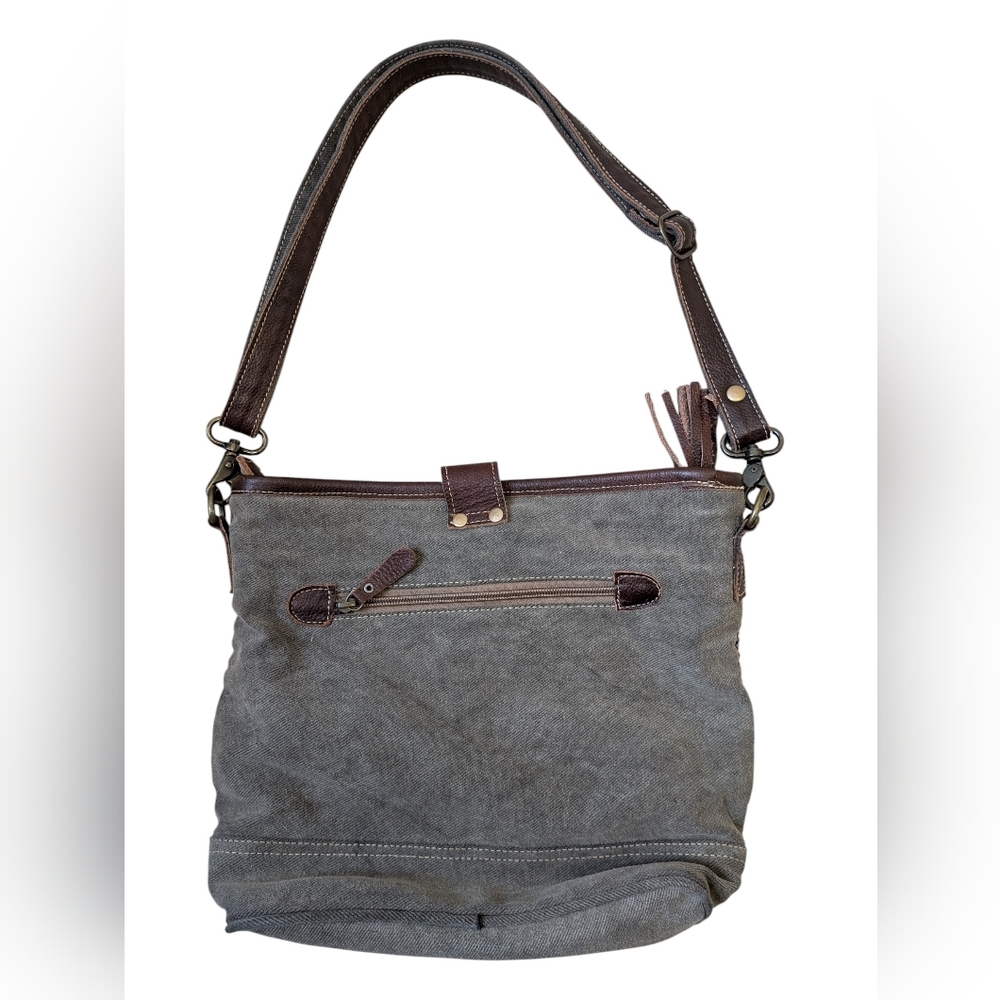 Myra Bag Crossbody Purse Texurized Look & Leather - Picture 4 of 15